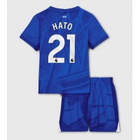 Stroje piłkarskie Chelsea Jorrel Hato #21 Koszulka Podstawowej dla dzieci 2025-26 Krótki Rękaw (+ szorty)